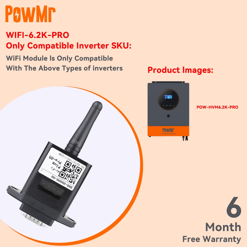 Powmr WIFI-6.2K-PRO Wifi Wireless Module with Remote Control Rs232 for ...