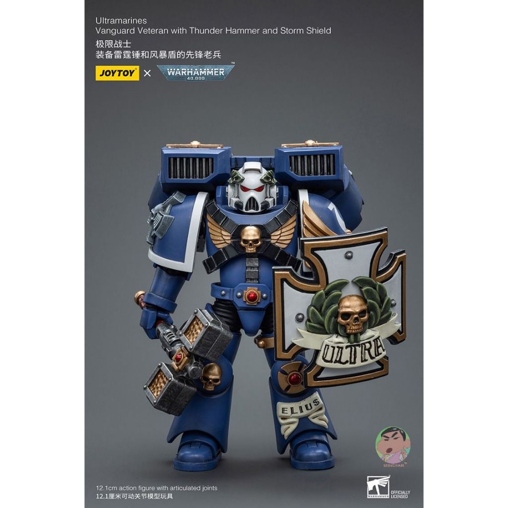 JOYTOY Warhammer 40K Ultramarines Vanguard Veteran with Thunder Hammer ...