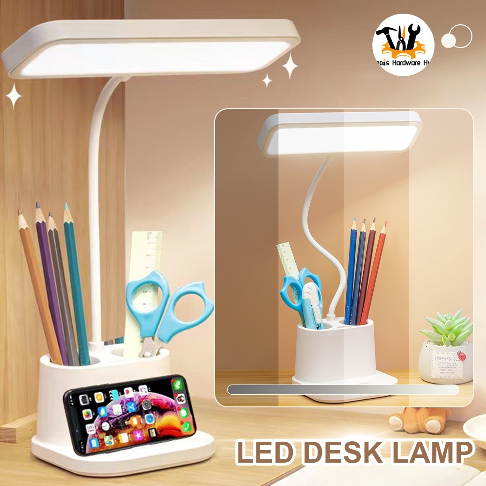 Multifunction LED Desk Lamp Foldable Table Lampu USB Rechargeable 3 ...