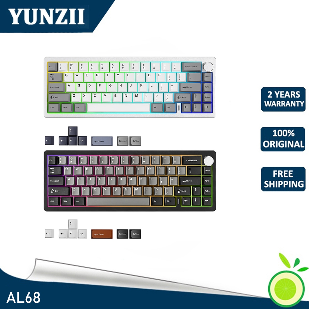 YUNZII AL68 Aluminum Wireless Mechanical Keyboard Hot swappable RGB