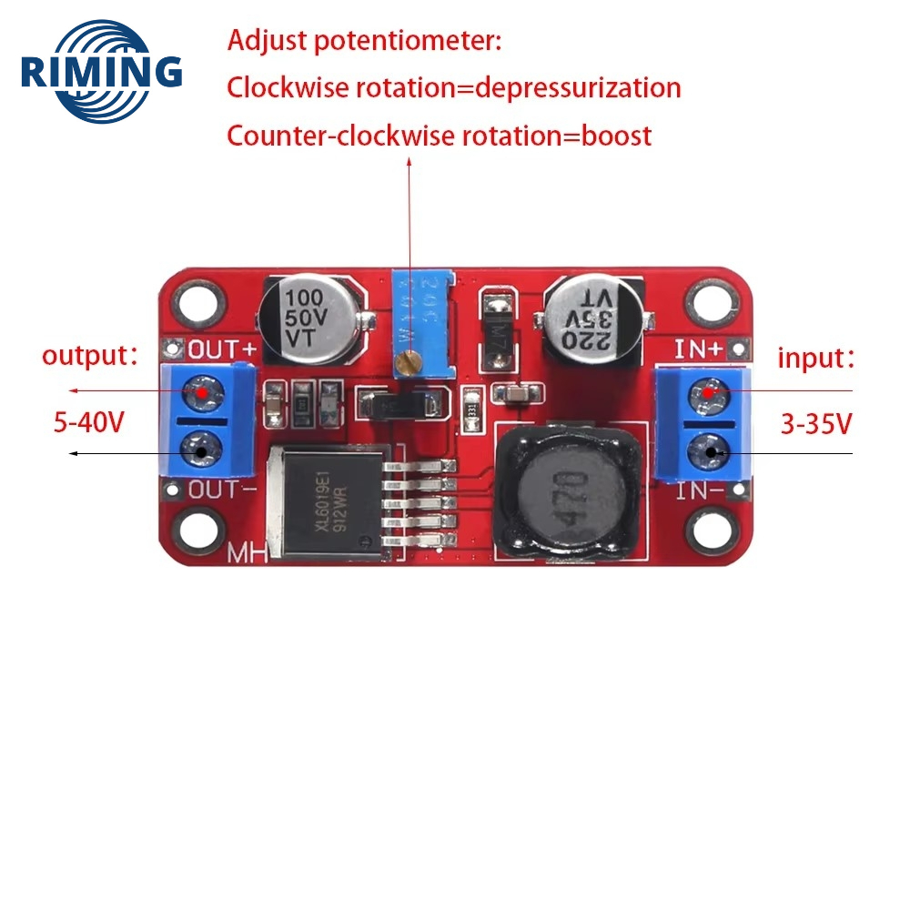 XL6019 5A High Power Current DC-DC Step Up Power Module Boost Volt ...