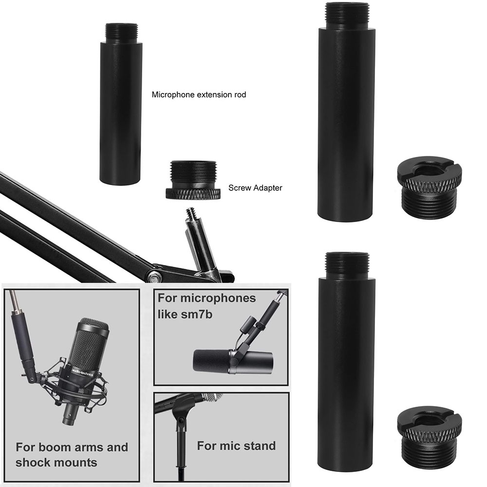 Microphone Extension Rod 3/8 Female to 5/8 Male Screw Adapter Live ...