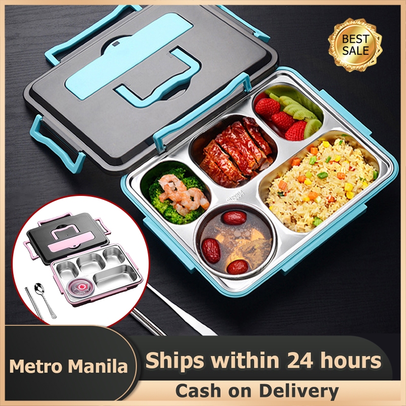 Ready Stock Children's Square Insulated Lunch Box 304 Stainless Steel ...