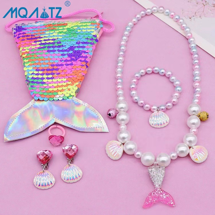 MQATZ Colorful Girl's Birthday Accessories Hairpin Necklace