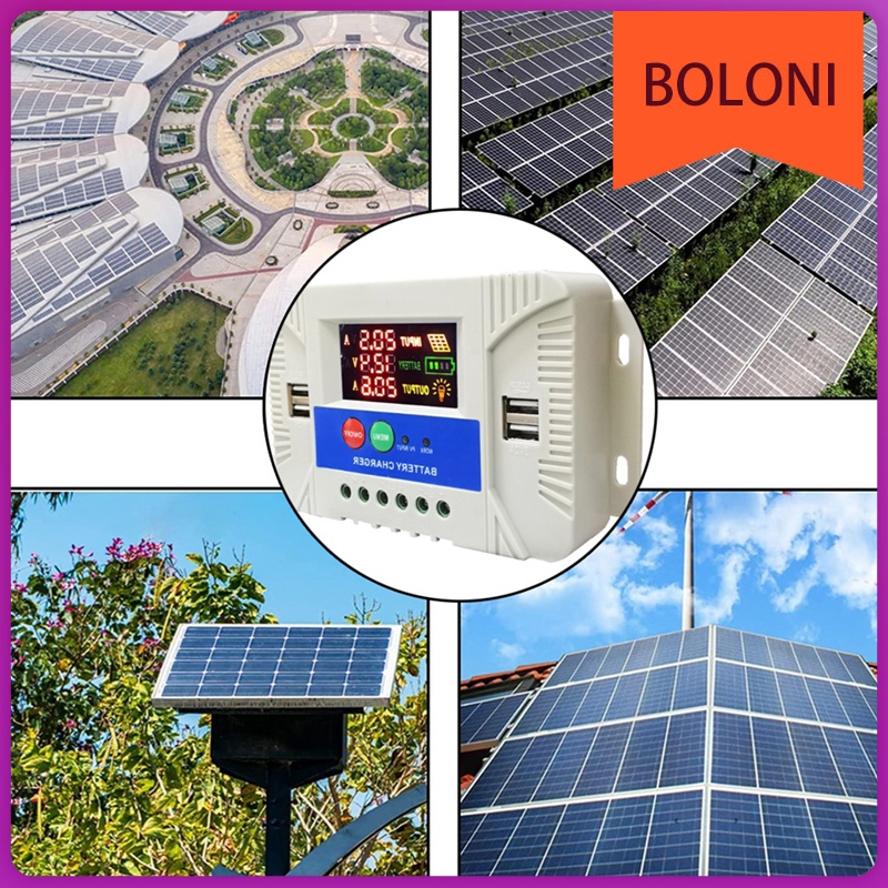 20A 30A Solar Controller 12/24v Adaptive Led Screen With Charging And ...