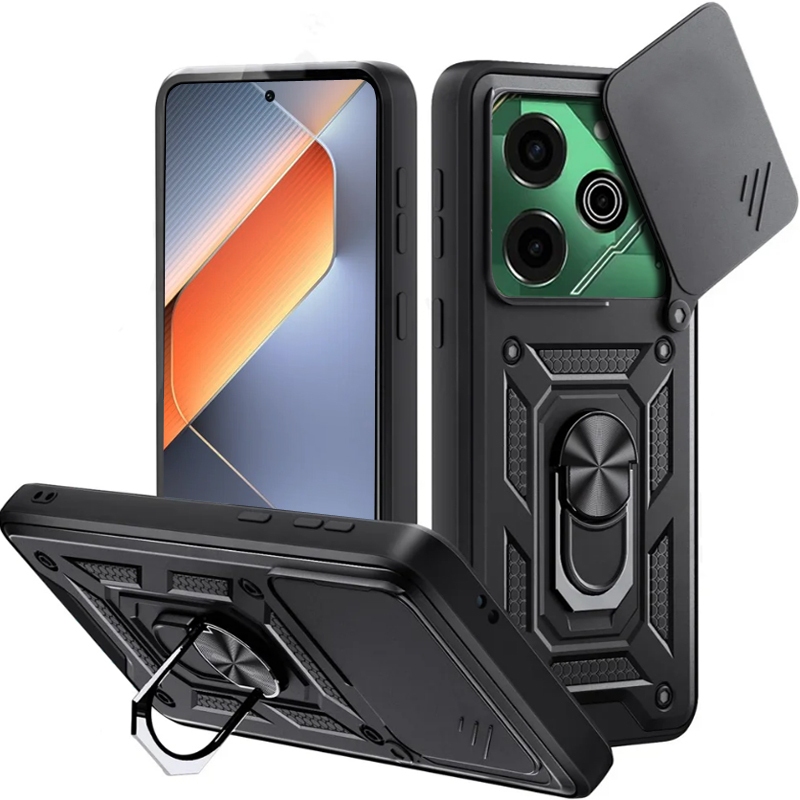 Shockproof Heavy Hard Case with Metal Stand for Tecno Pova 7 Pro Pova 6 ...