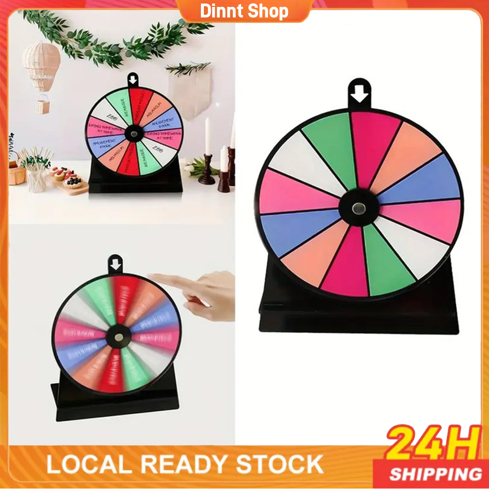 Tabletop Prize Turntable,Lucky Draw Roulette Wheel,Fortune Wheel for ...