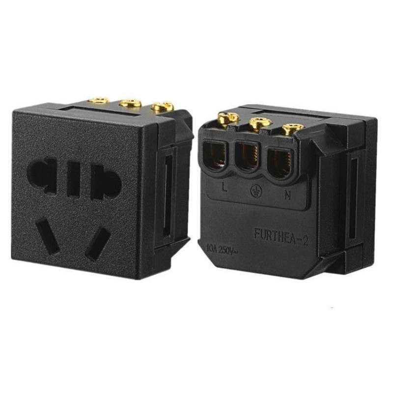 Cassette Embedded 10A Two Three Plugs with Safety Protection Small Five ...