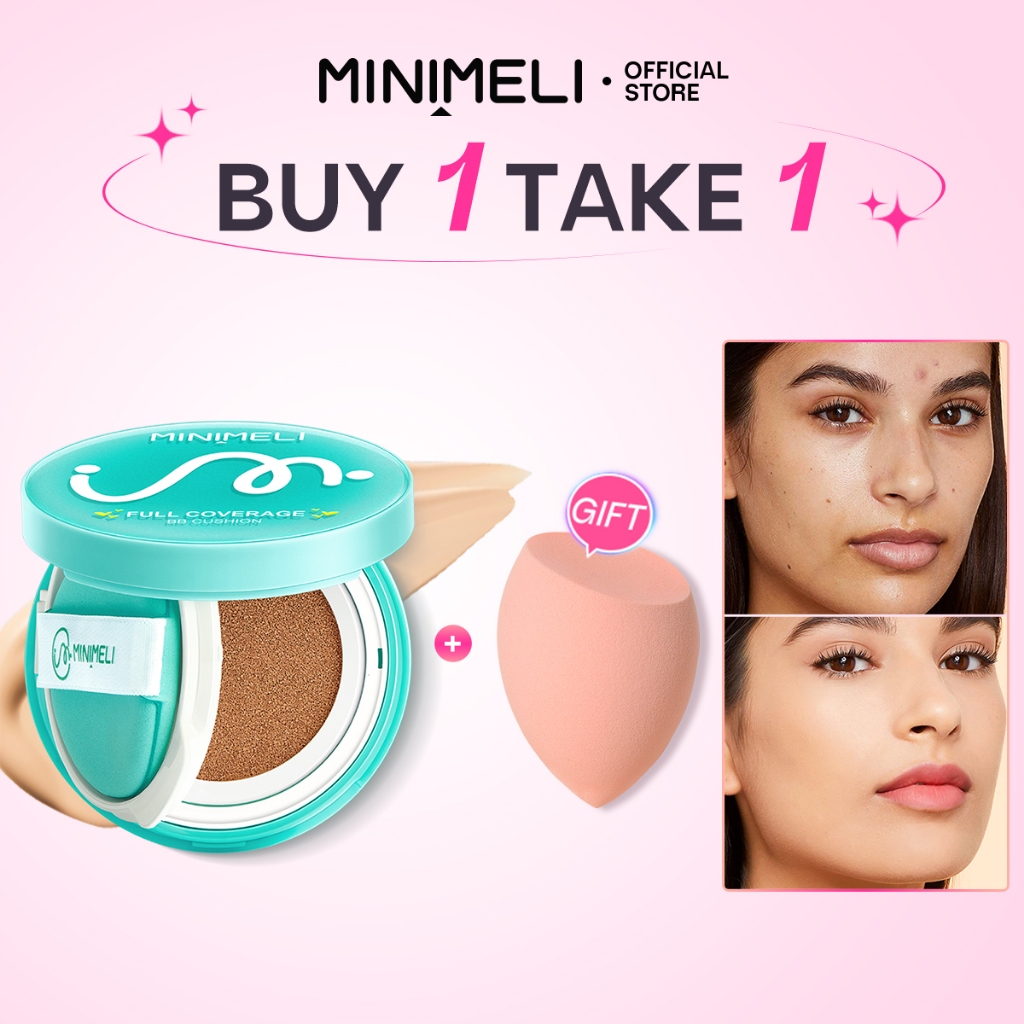 MINIMELI Full Coverage BB Cushion Waterproof Creamy Foundation With