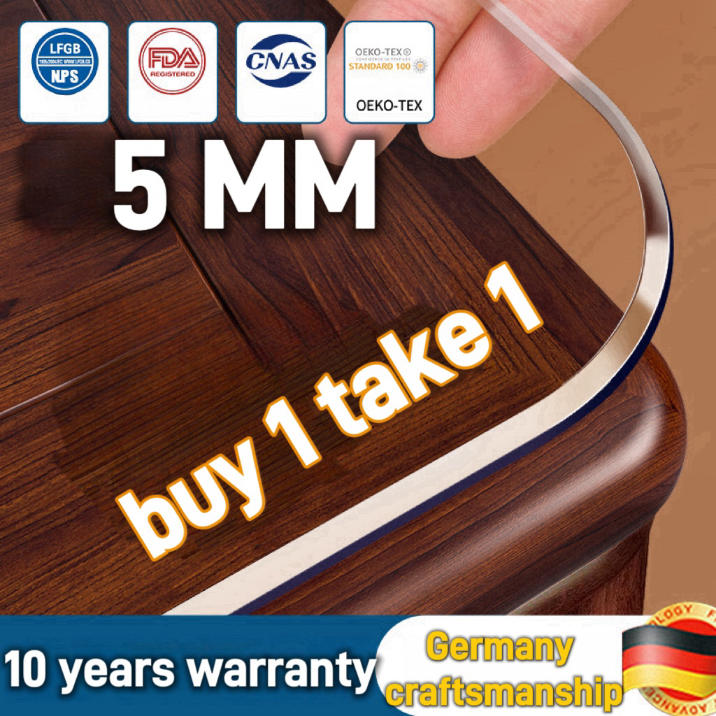 412 Seater PVC Tablecloth Transparent Rectangular Heat Resistant