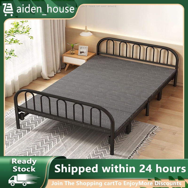 Folding Bed Bed Frame Double Deck Bed Folding Bed With Foam Adult Home