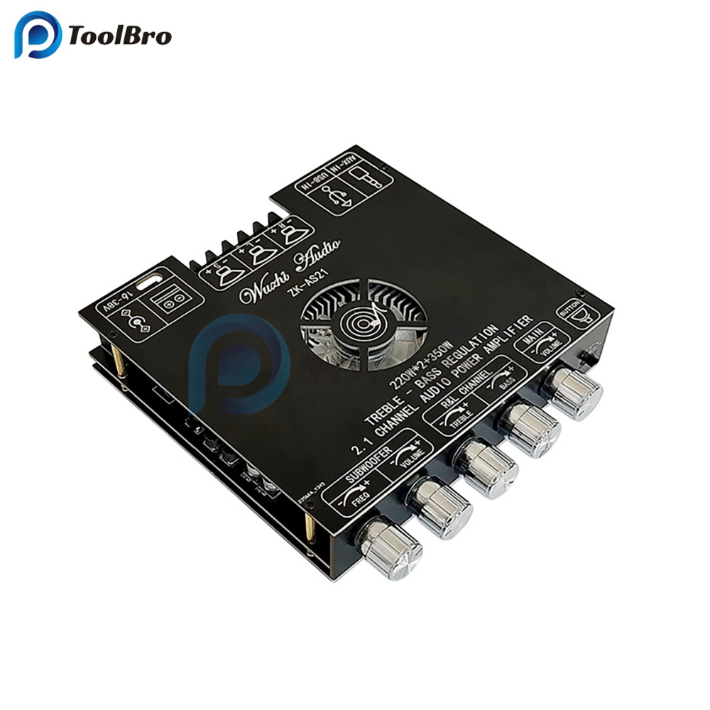 ZKAS21 2.1 Channel TPA3255 Bluetooth Digital Power Amplifier Board