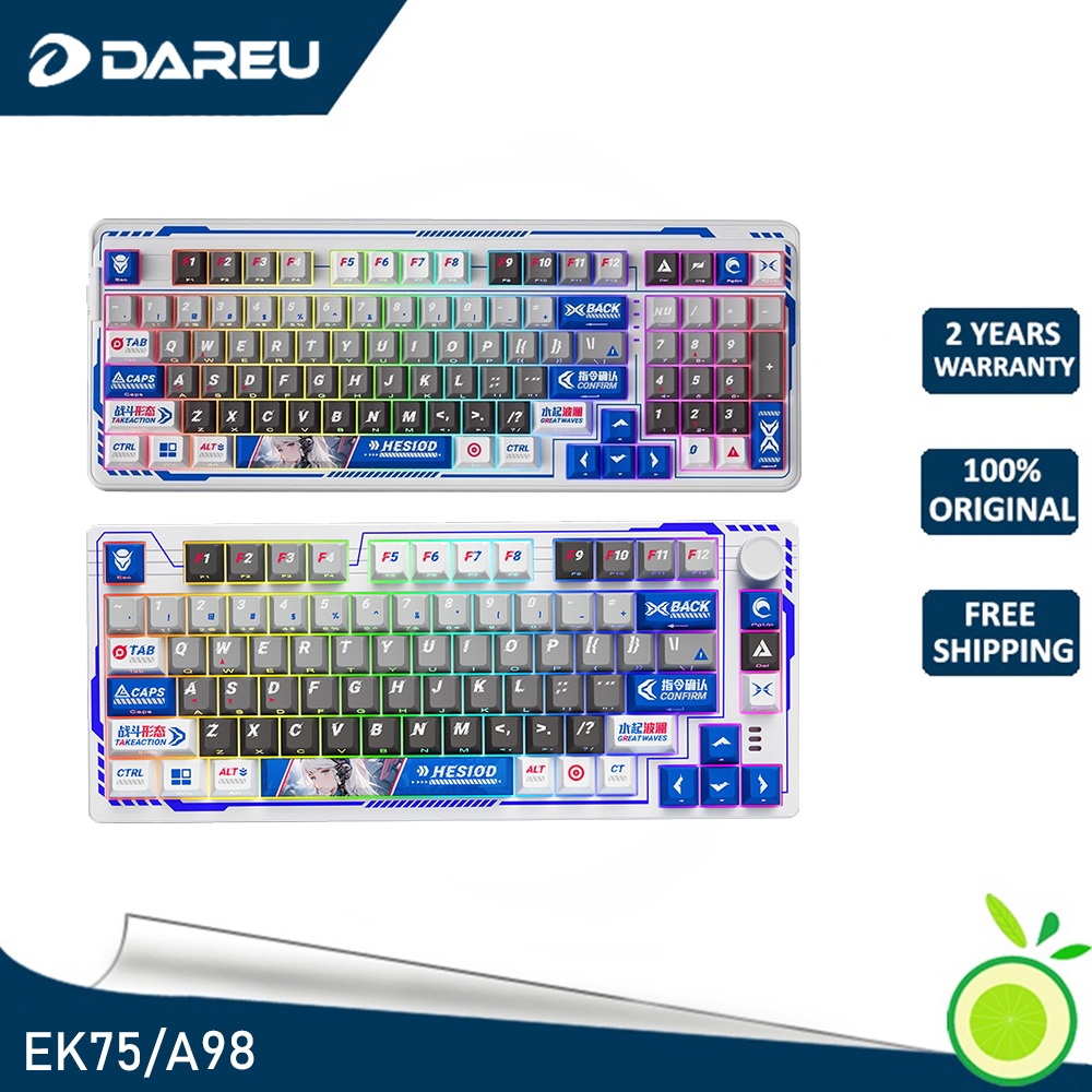 dareu ek75 Hesiod two dimensional side engraved mechanical keyboard ...