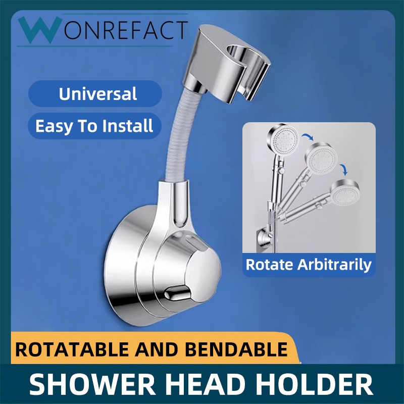Bathroom Adjustable Handheld Shower Head Bracket Wall-Mounted Shower ...