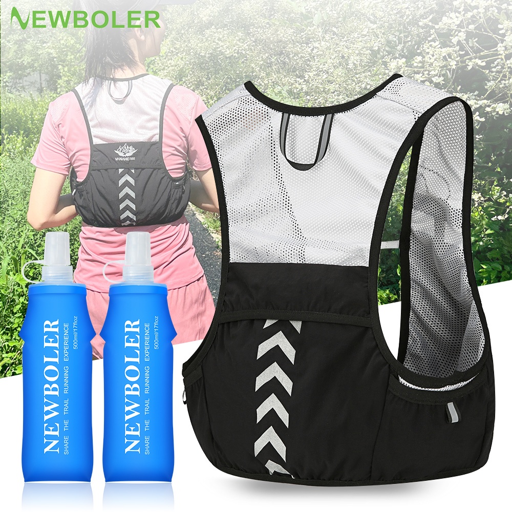 Men Women Bike Bags Trail Marathon Jogging Hiking Cycling 5L Running  Hydration Vest Bicycle Backpack Optional Water Flask