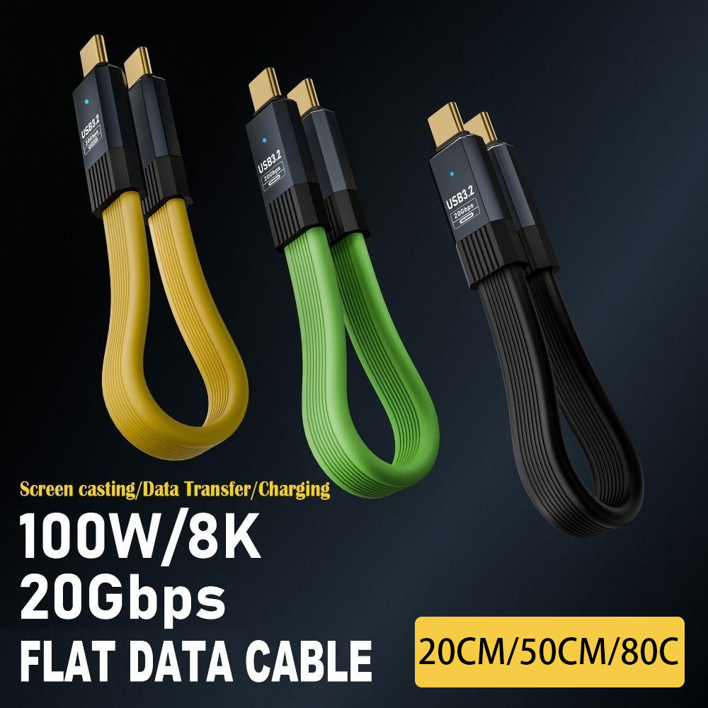 100W TypeC Cable PD 20Gbps USBC Fast Charging Line, 8K60Hz
