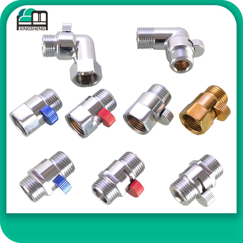 Brass Shower Flow Control Valve Shower Head Shut Off Valve(Female and