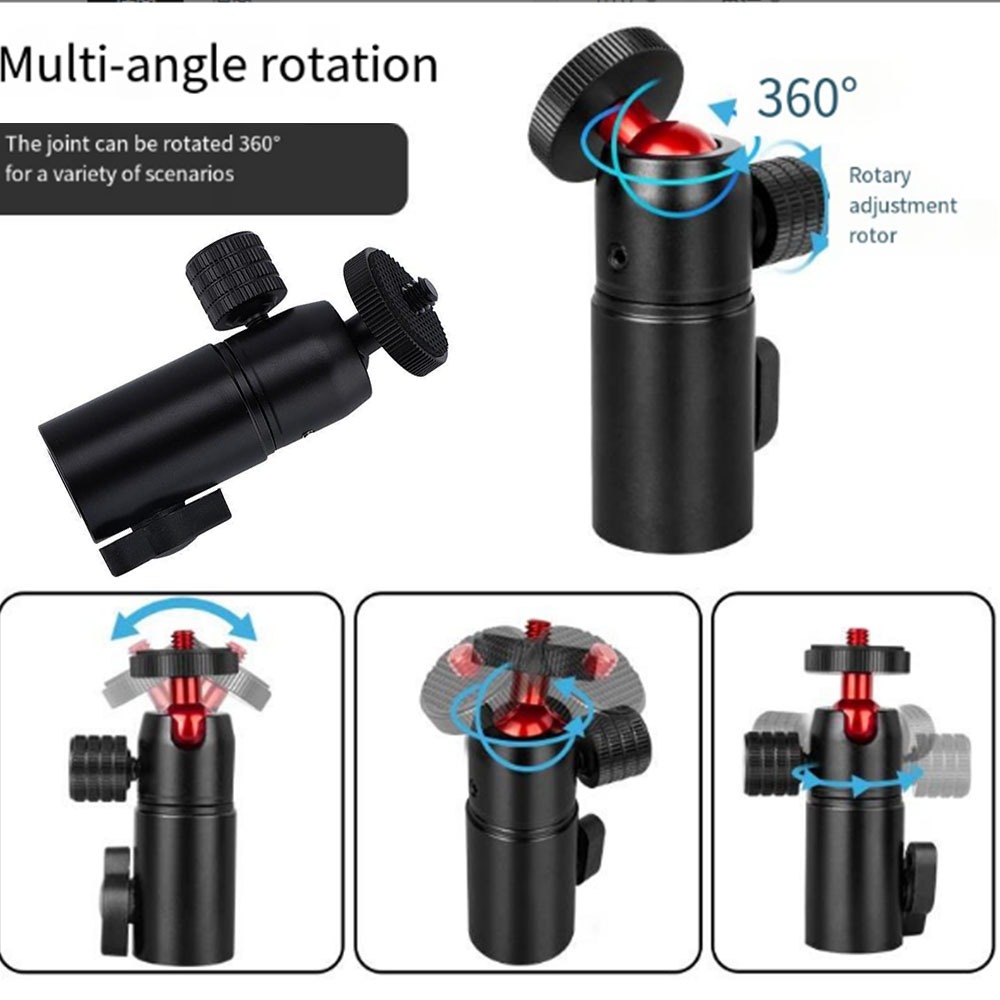 360 Ball Head Photographic Light Stand Adapter Triangle Bracket ...