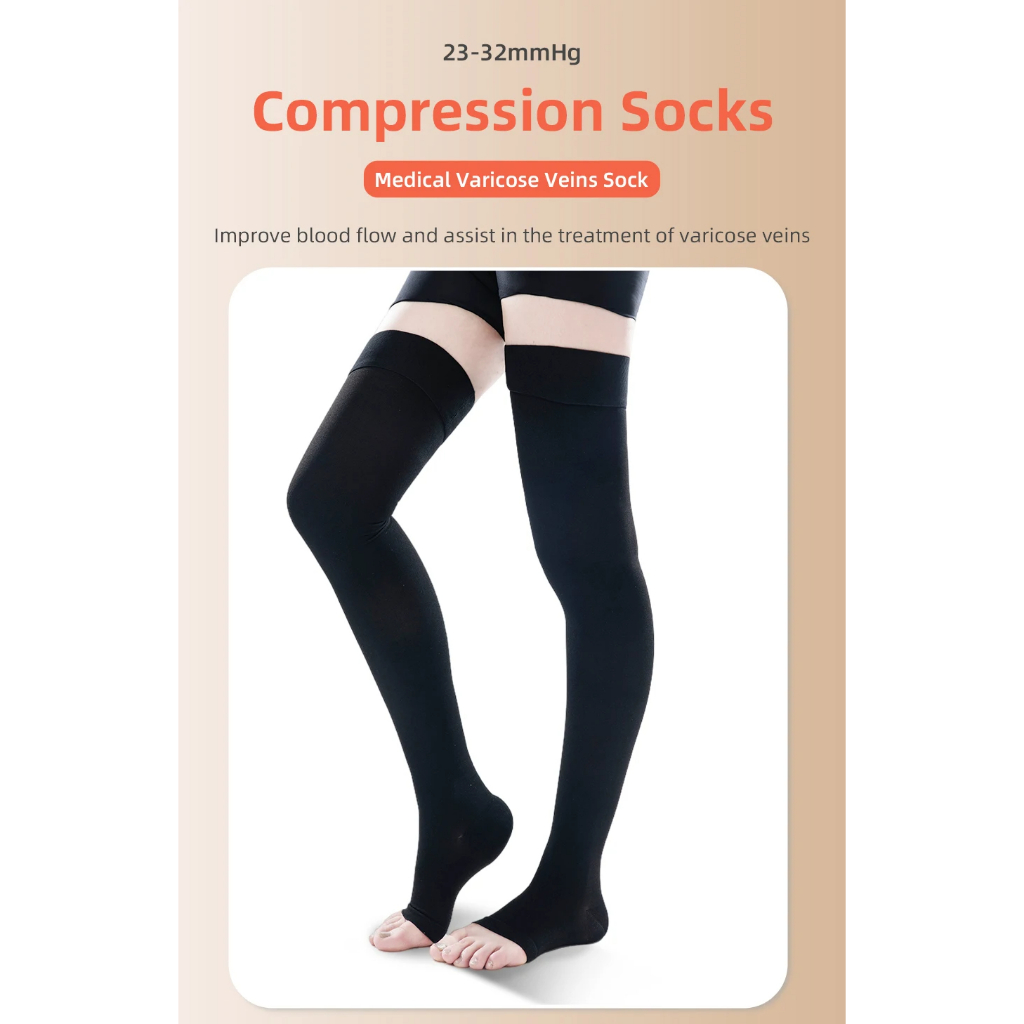 23-32mmHg Elastic Nursing Medical Compression Stockings Unisex venous ...