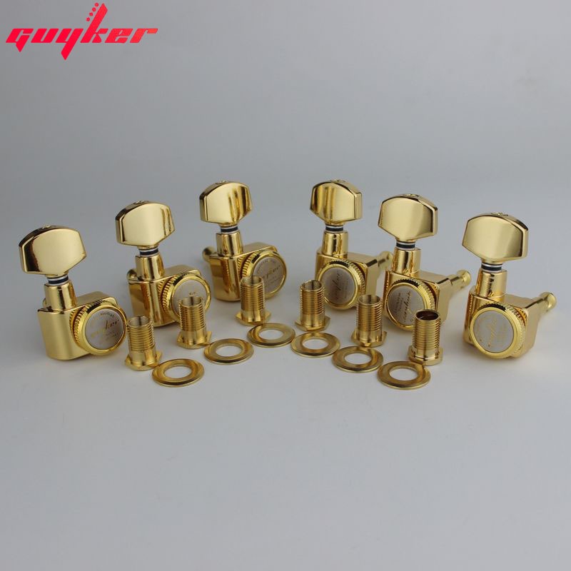 GUYKER 6R Machine Heads No Screws Locking Tuning Key Pegs 116 Tuners