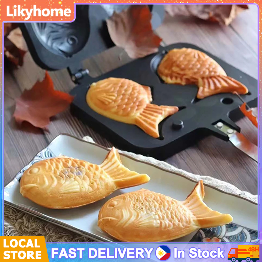 Aluminium Alloy Non-Stick Bakeware Waffle Cake Maker Pan Fish Shape ...