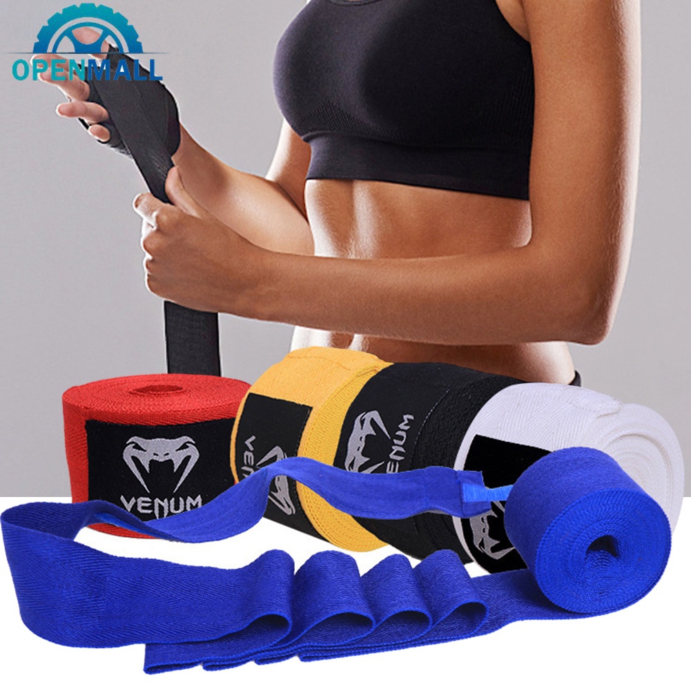 OM 1.5M/3M/5M Boxing Bandage Cotton Elastic Hand Protector Wrist Wrap ...