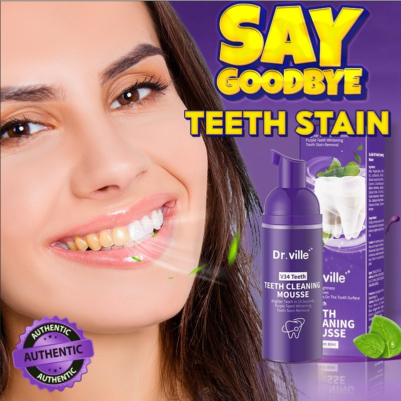 Teeth Whitening Mousse Toothpaste Remove Tartar Stain Cleansing Teeth ...