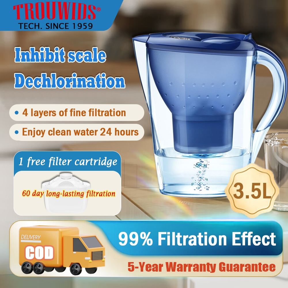 3.5L Water Filter Pitcher Mineral Water Purifier Pitcher With Filter ...
