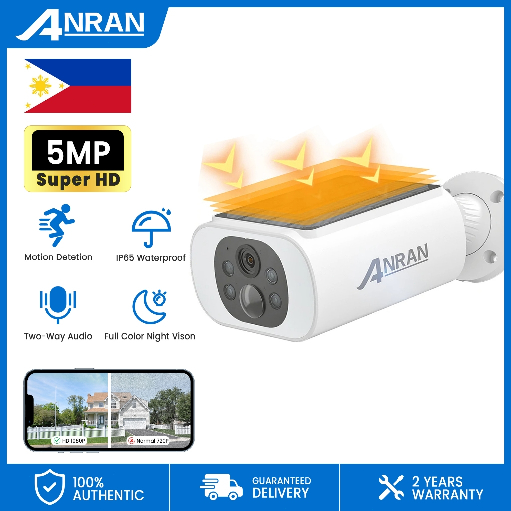 ARCCTV IP Security Camera Outdoor Solar Camera 4MP WiFi Wireless