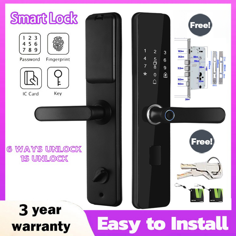 Electronic Keypad Smart Lock Door Fingerprint/Ic Card/Password/Keyboard ...