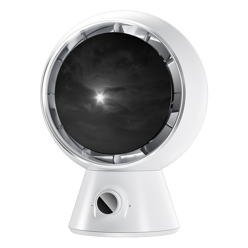 Mini Desktop Fan Chargeable Oscillating Head Fan 9-Speed Wind Silent ...