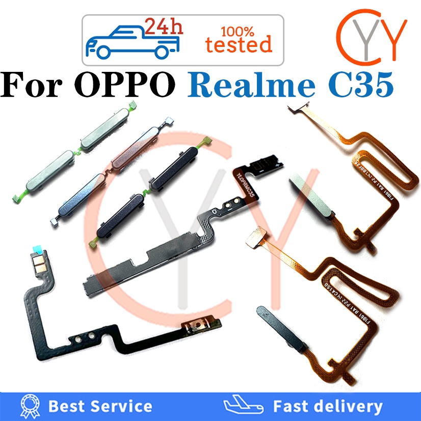 For OPPO Realme C35 RMX3511 Back Home Button Fingerprint Scanner Sensor ...