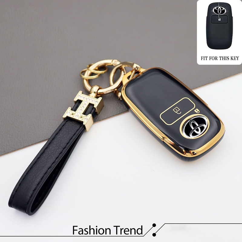 Toyota Car Remote Key Case Holder Keychain Compatible With Toyota  Raize/Veloz 2021-2025/Wigo 2023-2025/Avanza 2021-2025/Wigo gen4/WIGO G Key  Cover