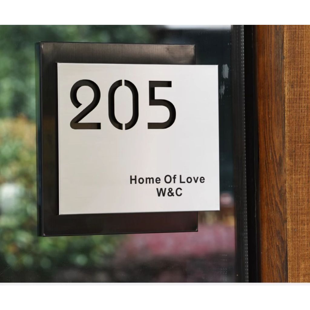 Customized Laser cut Household House Number Plate Art Stainless Steel ...