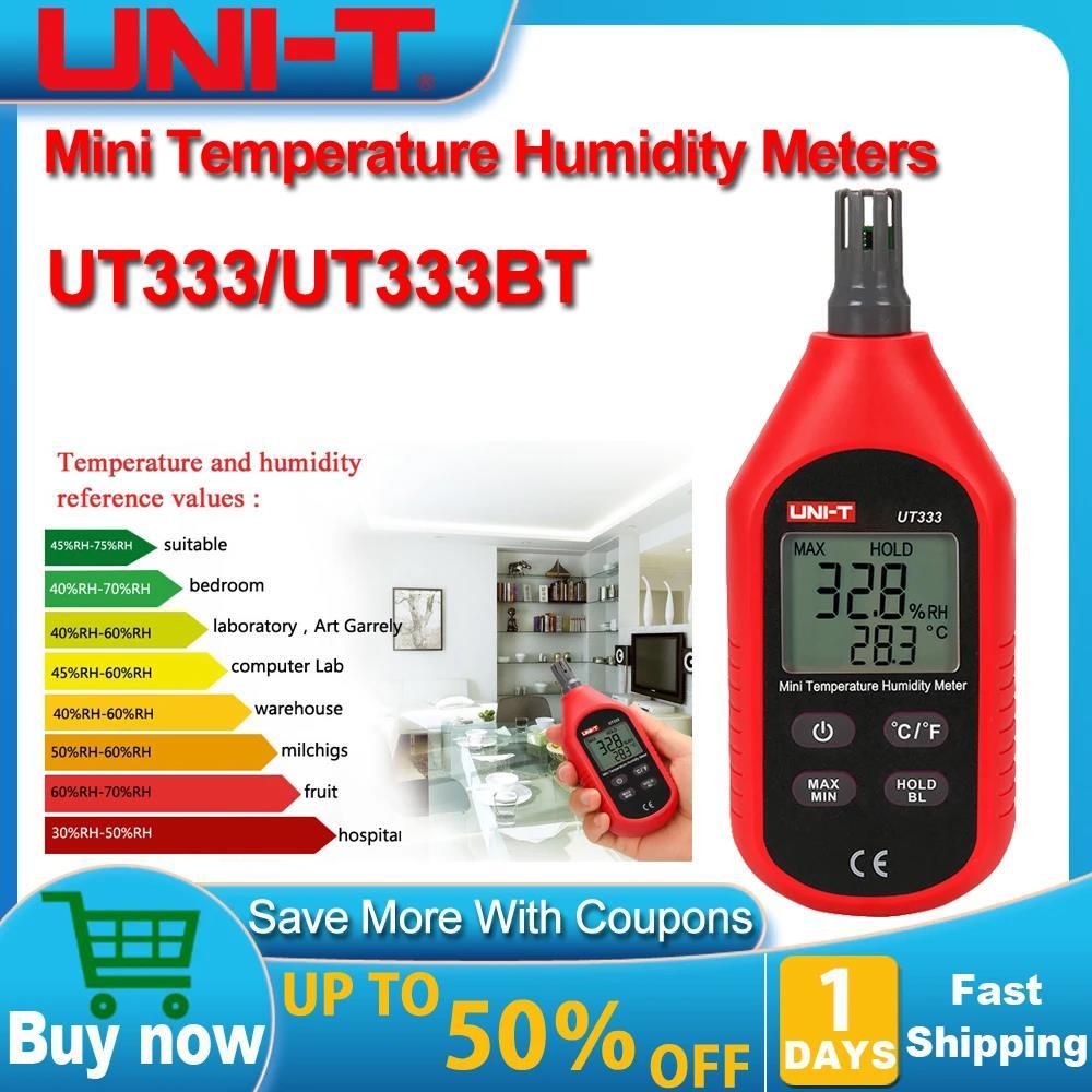 UNI-T UT333BT Mini Temperature Humidity Meter UT333 LCD Digital Display ...