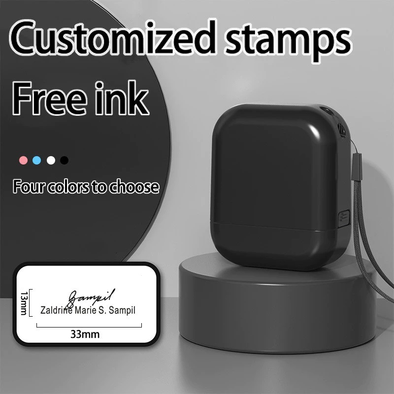 【Free ink】Stamp Personalized FREE NAME| Mini Customized Stamps【13*33mm ...
