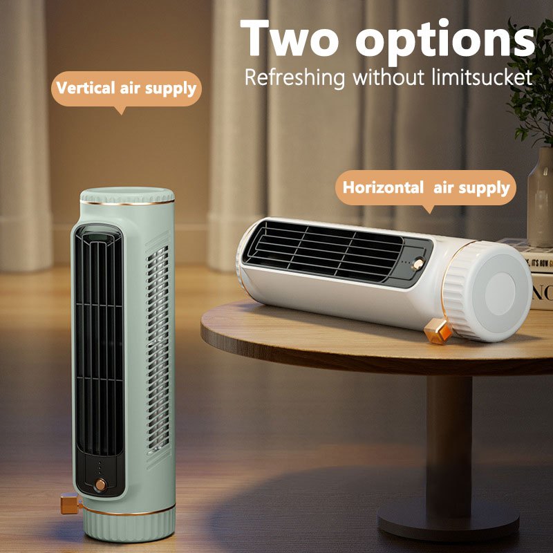 New Quiet Desktop Tower Fans Portable Bladeless USB Rechargeable Desk