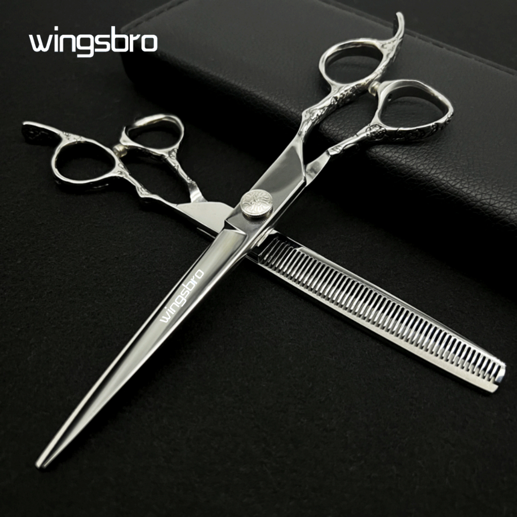 7.5 Inch Haircutting Stainless Steel Flat Thinning Scissors ...