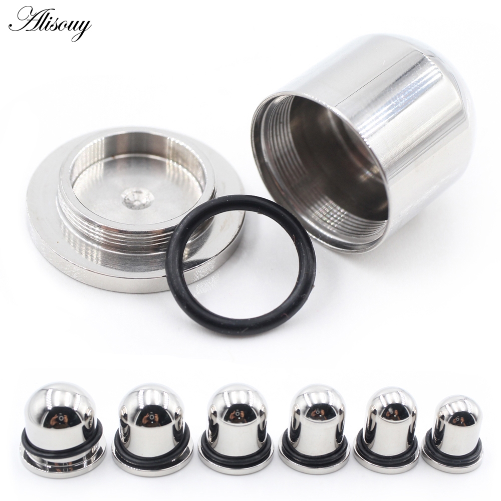 Alisouy 1 Piece Stainless Steel Smooth Cylinder Internally Threaded Ear ...
