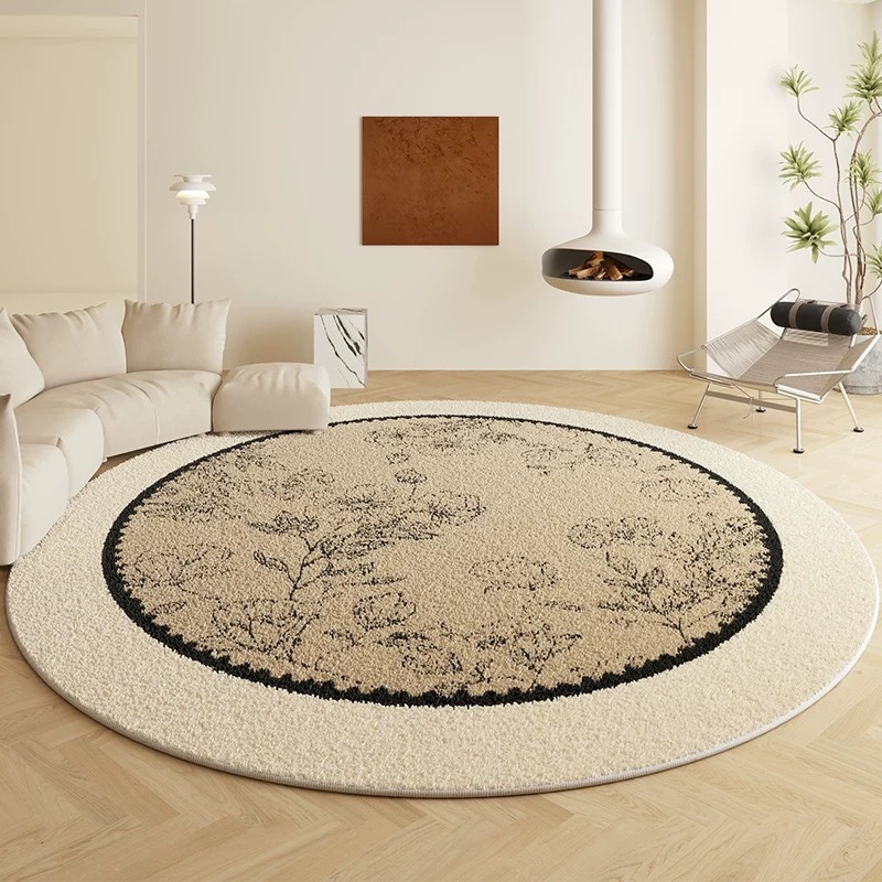 Round carpet,imitation cashmere,Colorful, High-end and elegant retro ...