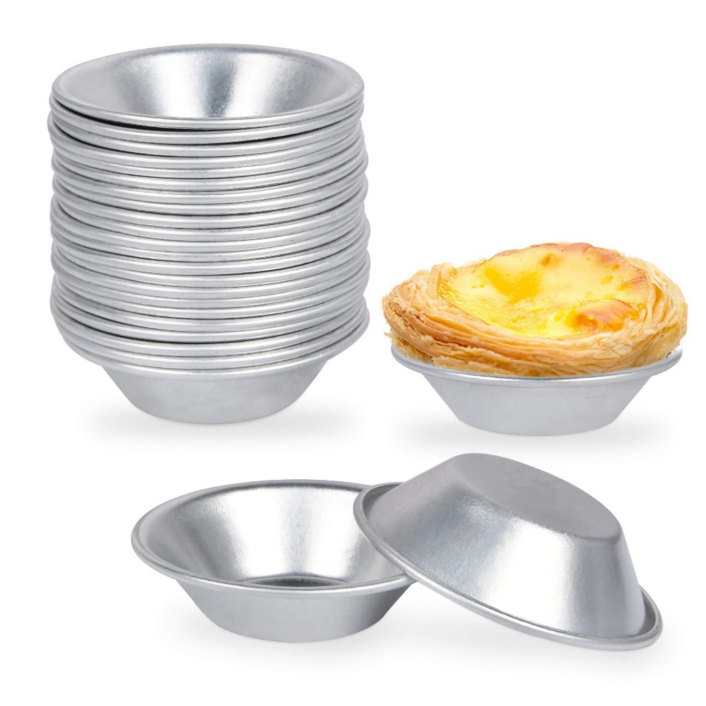 10 Pcs Egg Tart Molds, Tartlets Dessert Mold Pans Tiny Pie Tin Puto Cup ...
