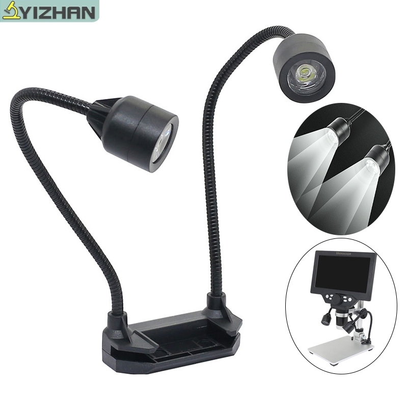 Microscope Ring Light LED Double Head Illuminator Lamp For Microscope ...