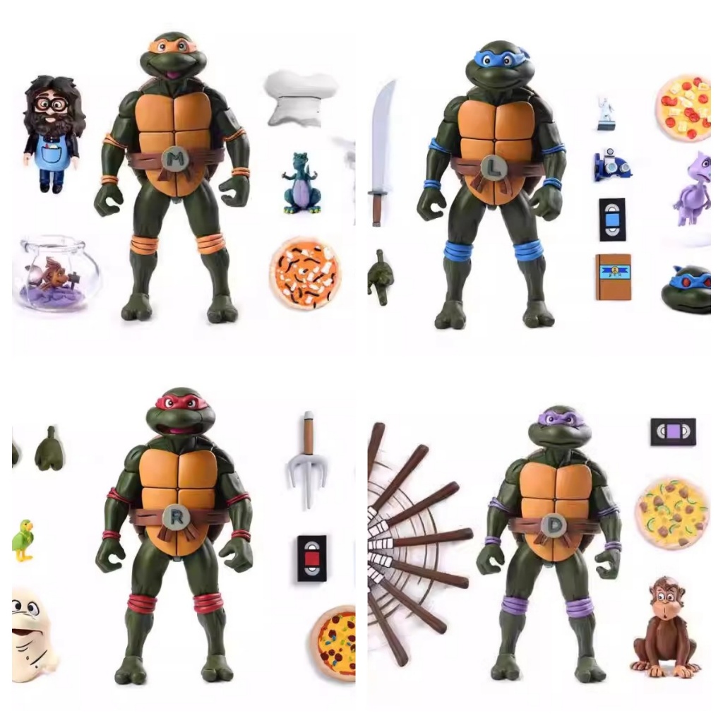 NECA Teenage Mutant Ninja Turtles 88 Animation Pizza Club VHS Edition ...