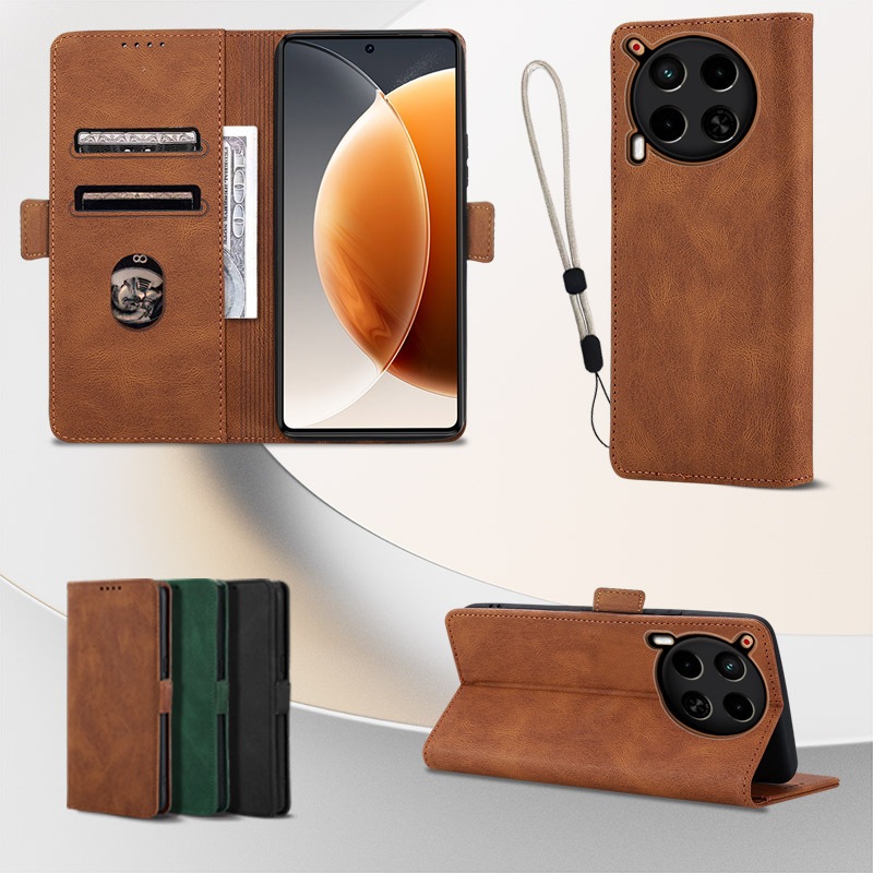 Luxury Flip Leather Phone Case For Tecno Camon 30 4G/5G/CL7/CL6/CL6k ...