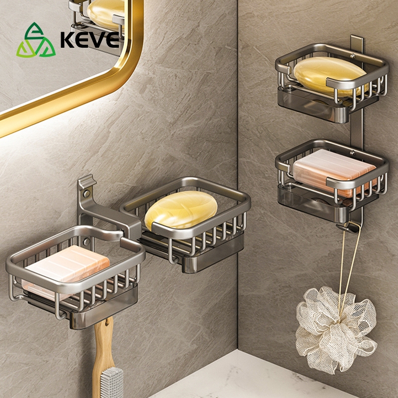 KEVE Soap Organizer Bathroom Accessories Soap Holder Wall Mounted ...