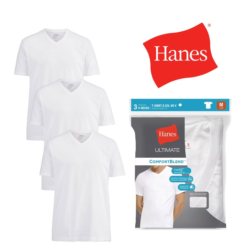 Buy Hanes Mens 10 Pack FreshIQ ComfortSoft Crewneck T-Shirt (White 10-Pack, X-La