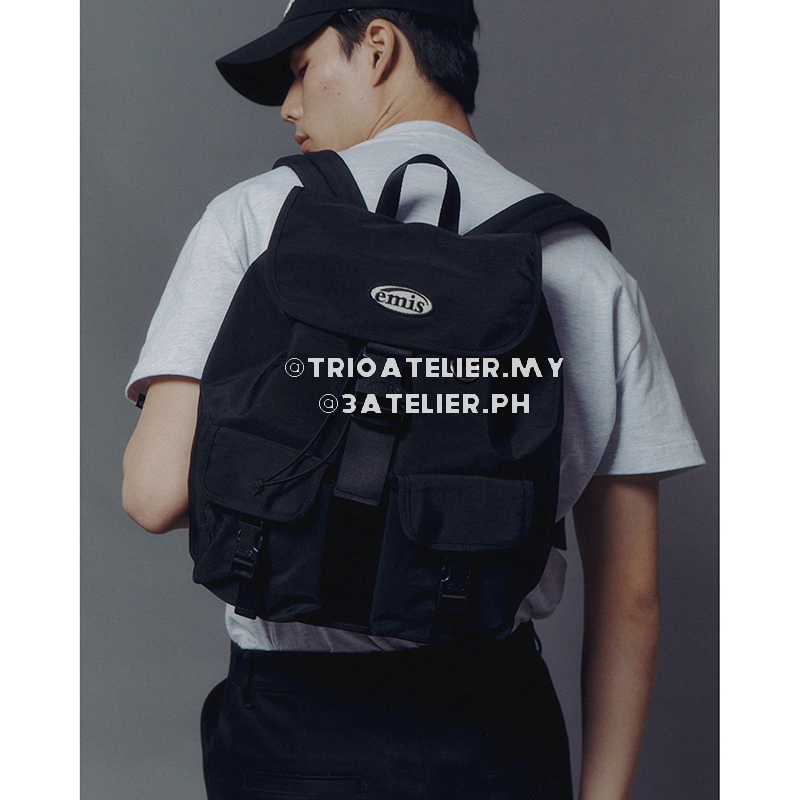 EMIS Unisex Double Pocket Backpack 4Color | Shopee Philippines
