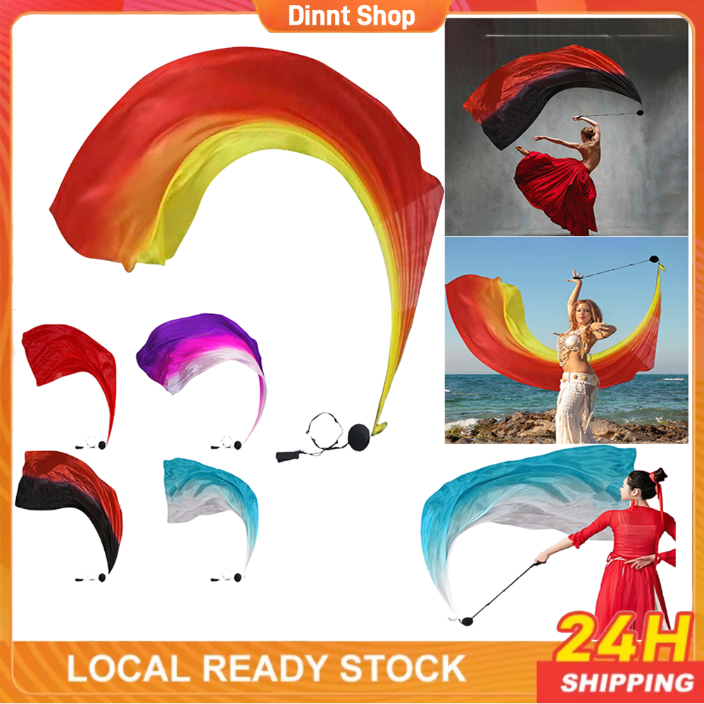 PATIKIL Dance Silk Veil Poi 79" X 32", 1 Pair