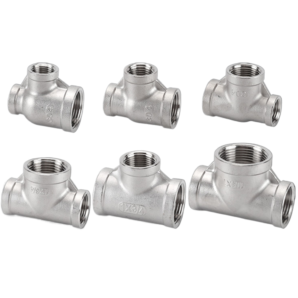 304 Stainless Steel Tee Type Inner Wire Tee Female Thread Buckle Equal ...
