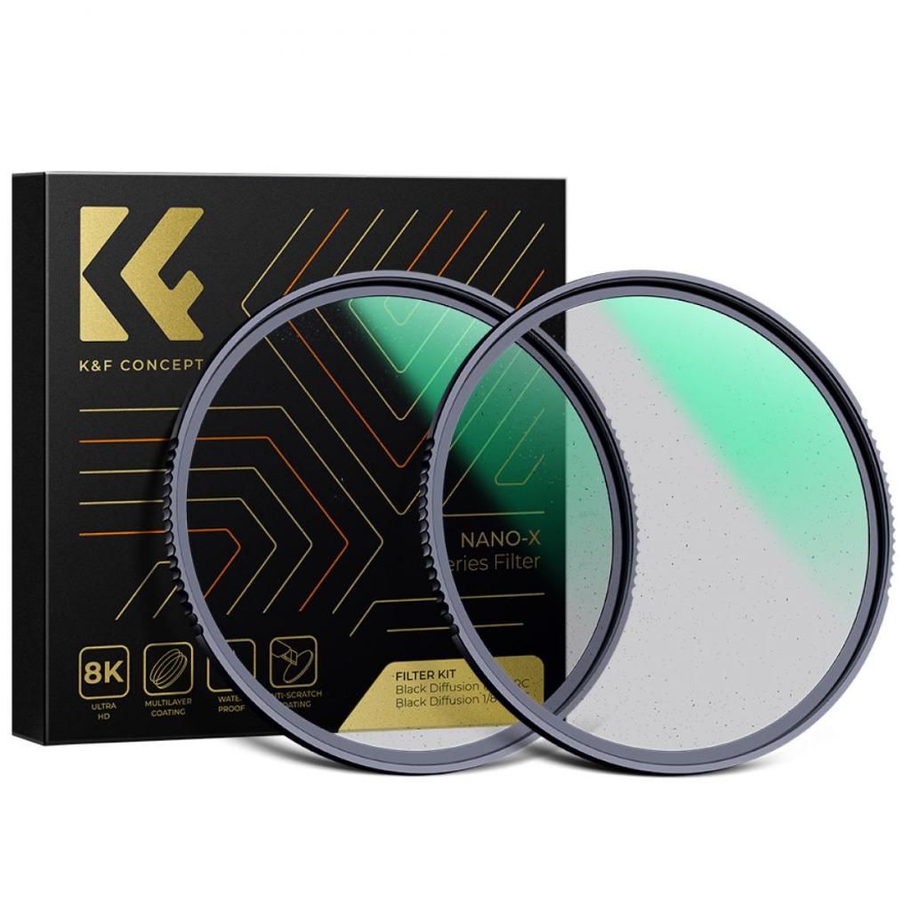 K&F Concept Nano-X 49 Mm Zwart-Mistfilter 1/8, 1/8 Zwart Diffuus Optisch Glasfilter Met 28 Lagen Nanocoating Voor Portretten En Video